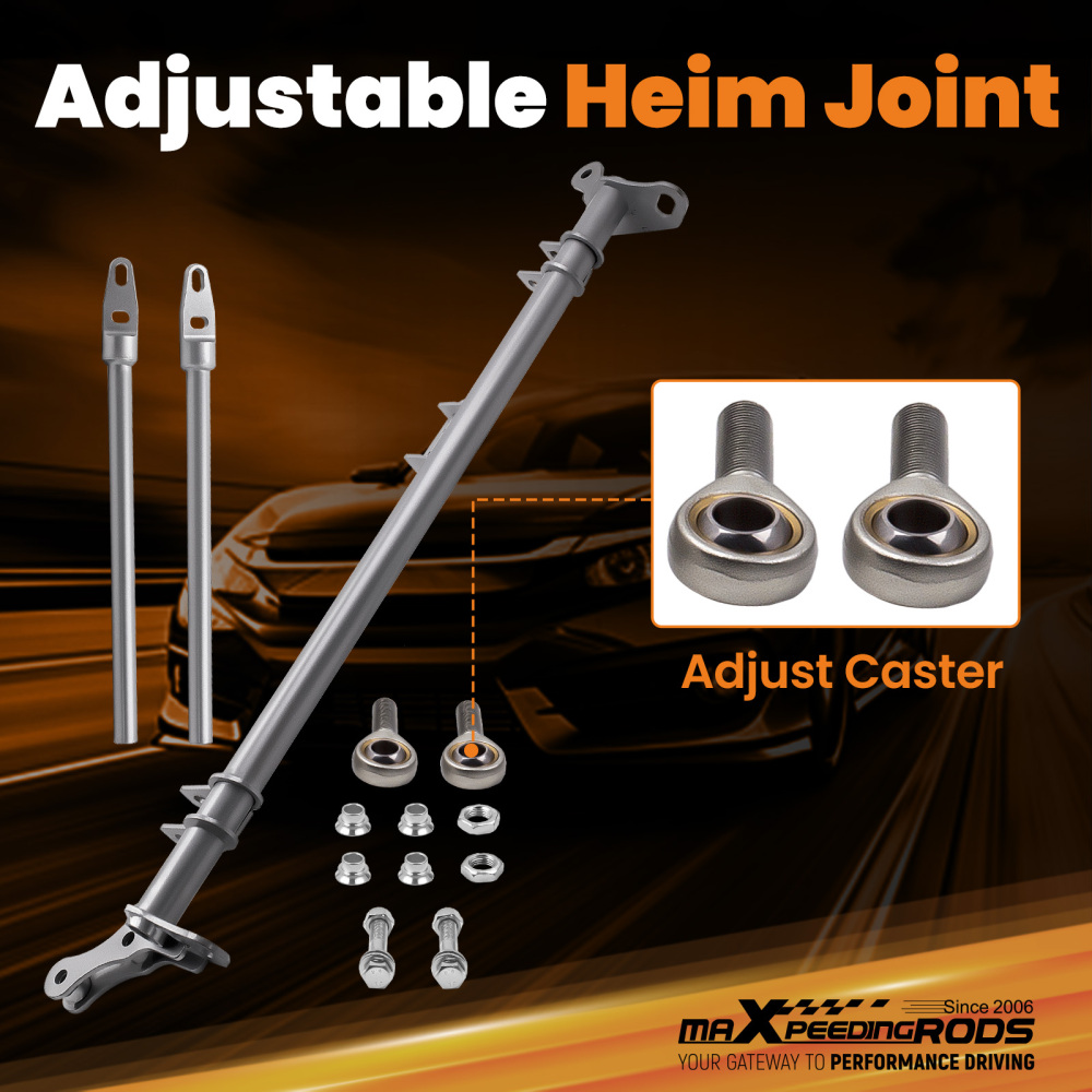 Compatible for Honda Civic CRX 1988-1991 FrontTraction Bar Track Rod Suspension Tie Bar Rod suspension arms