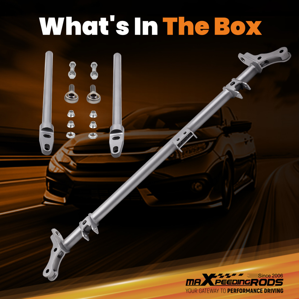 Compatible for Honda Civic CRX 1988-1991 FrontTraction Bar Track Rod Suspension Tie Bar Rod suspension arms