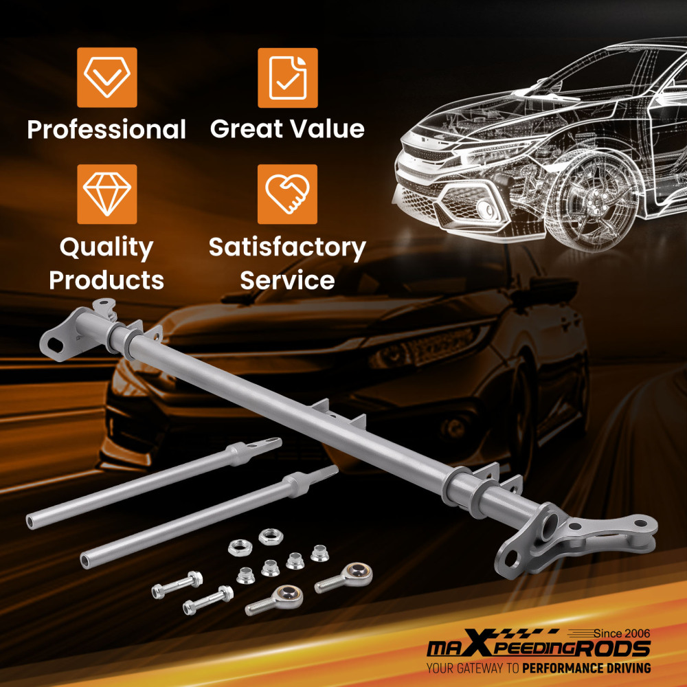 Compatible for Honda Civic CRX 1988-1991 FrontTraction Bar Track Rod Suspension Tie Bar Rod suspension arms