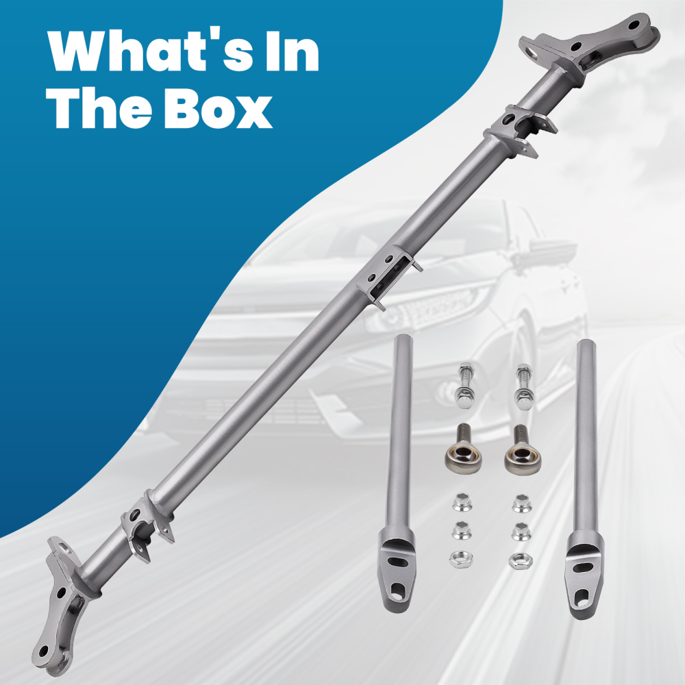 Compatible for Honda Civic CRX 1988-1991 FrontTraction Bar Track Rod Suspension Tie Bar Rod suspension arms