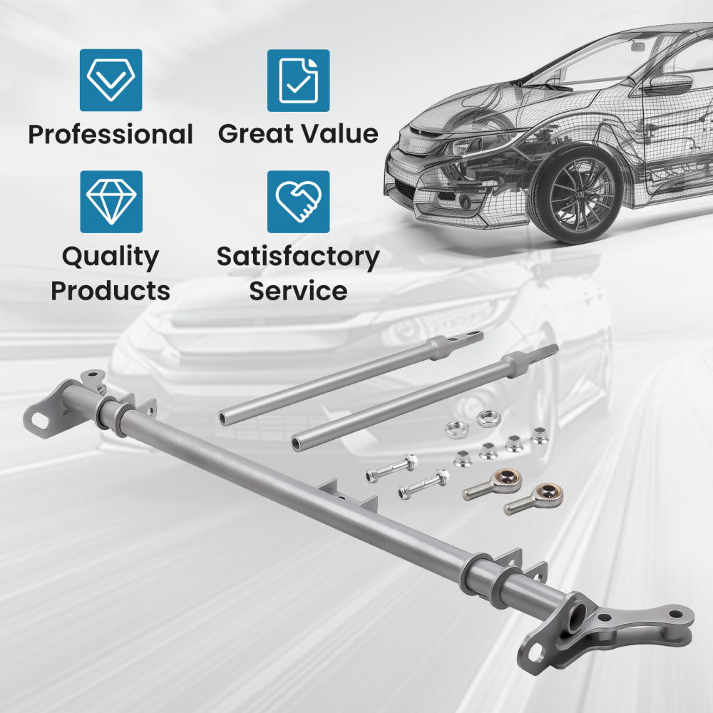 Compatible for Honda Civic CRX 1988-1991 FrontTraction Bar Track Rod Suspension Tie Bar Rod suspension arms