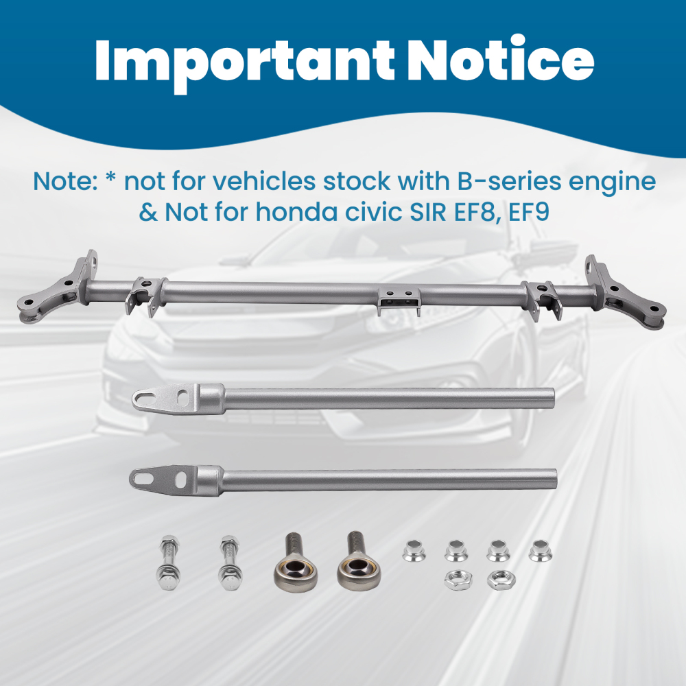 Compatible for Honda Civic CRX 1988-1991 FrontTraction Bar Track Rod Suspension Tie Bar Rod suspension arms