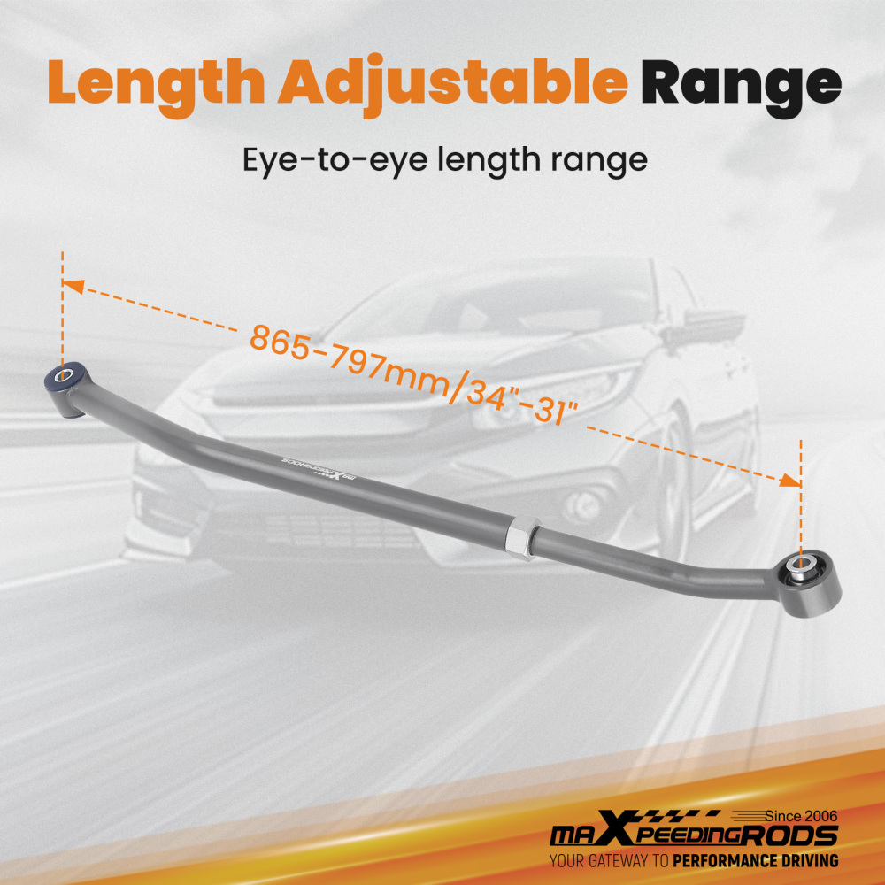 maXpeedingrods Adjustable Rear Track Bar compatible for Jeep Wrangler TJ 1997 1998 1999-06