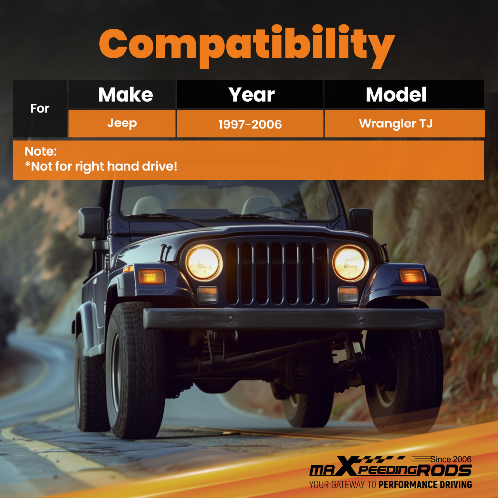 maXpeedingrods Adjustable Rear Track Bar compatible for Jeep Wrangler TJ 1997 1998 1999-06