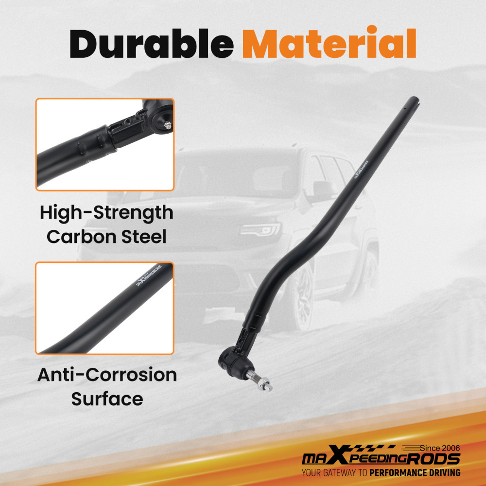 Front Drag Link Bar compatible for Jeep Gladiator JT Wrangler JL 4WD 2018-2024 3.5-6 Lift