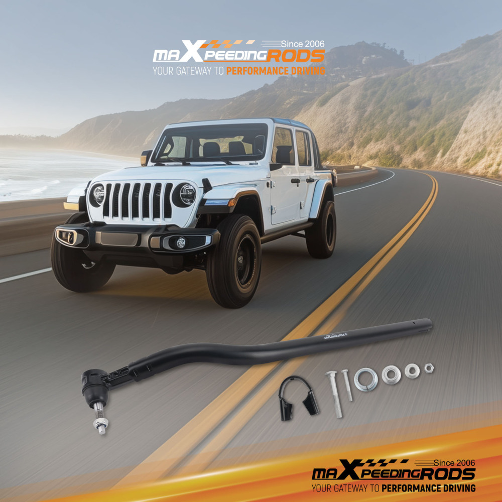 Front Drag Link Bar compatible for Jeep Gladiator JT Wrangler JL 4WD 2018-2024 3.5-6 Lift