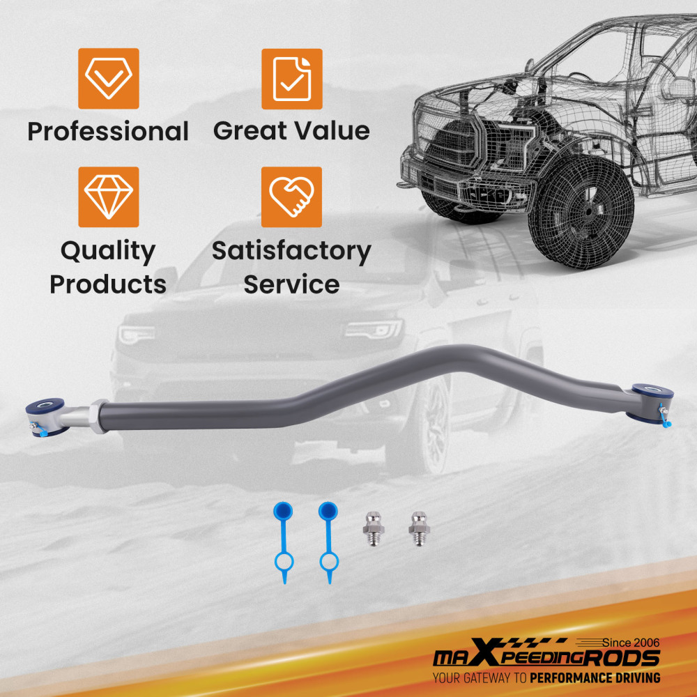 Adjustable Track Bar 0-4.5 compatible for Jeep Wrangler JL 2018 2019 2020 2021 2022-2024