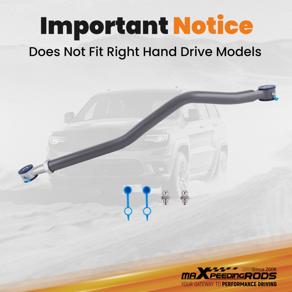 Adjustable Track Bar 0-4.5 compatible for Jeep Wrangler JL 2018 2019 2020 2021 2022-2024