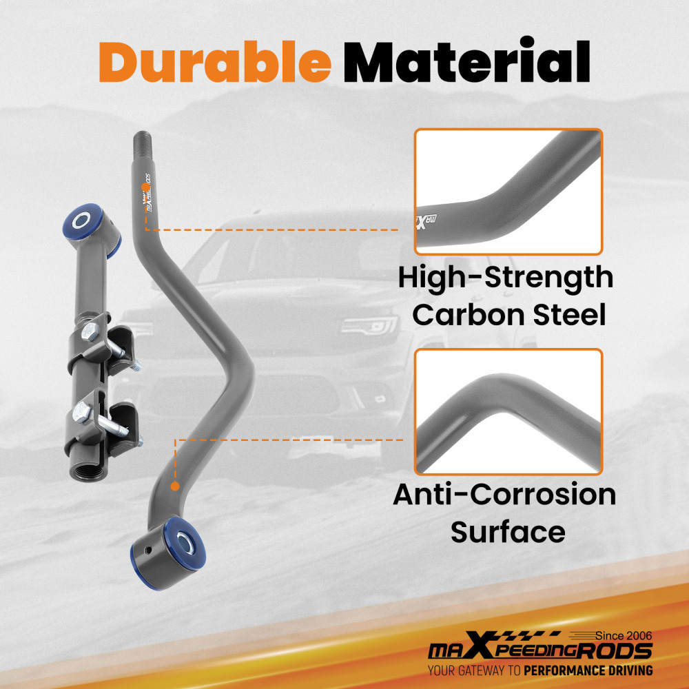 3.5-6 lift For 2018-2024 compatible for Jeep Wrangler Gladiator 4WD Front Adjustable Track Bar