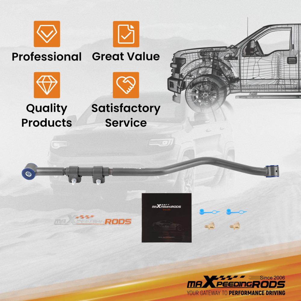 3.5-6 lift For 2018-2024 compatible for Jeep Wrangler Gladiator 4WD Front Adjustable Track Bar