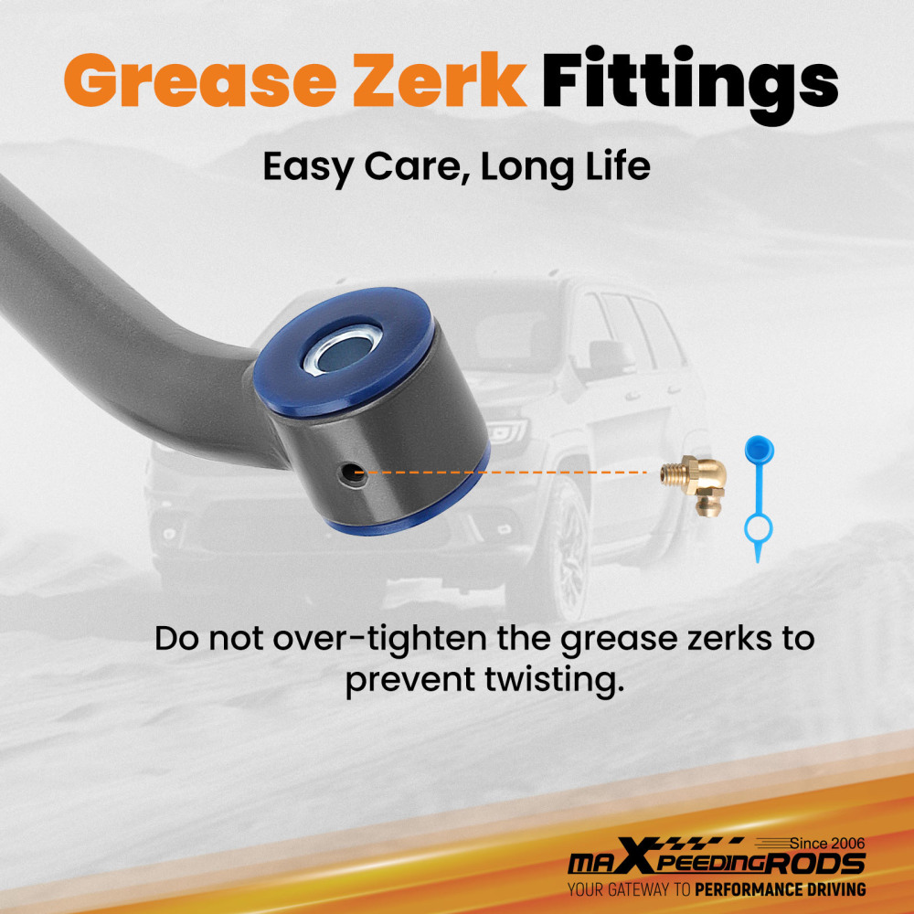 3.5-6 lift For 2018-2024 compatible for Jeep Wrangler Gladiator 4WD Front Adjustable Track Bar