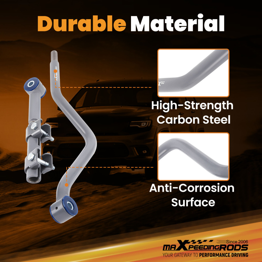 Front Adjustable Solid Track Bar 2.5''-6'' For 2018-2023 compatible for Jeep Wrangler JL 4WD