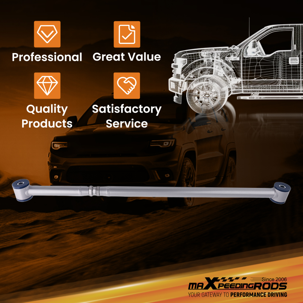 Compatible for SUVs 2000-2006 Adjustable Rear Suspension Set compatible for Panhard Bar Track Rod suspension arms