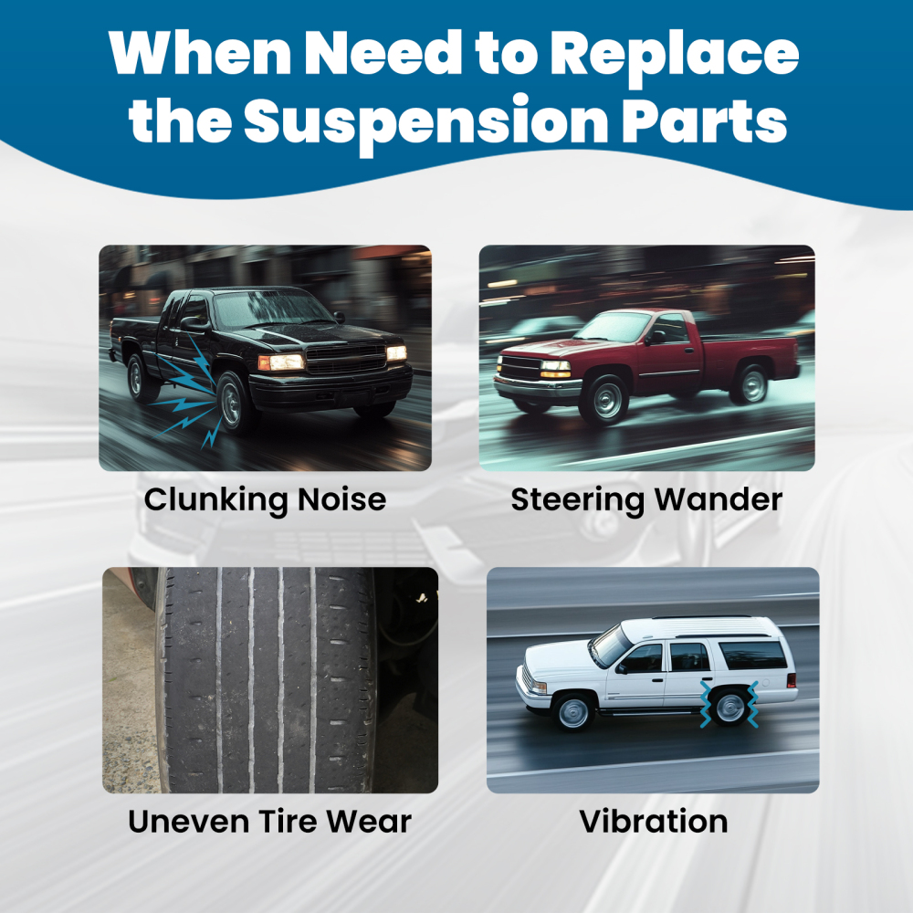 Adjustable Rear Suspension Kit compatible for Panhard Bar Track Rod compatible for SUVs 2000-2006 suspension arms