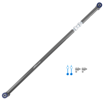 Adjustable compatible for Panhard Track Bar w/Poly Bushings For 05-14 compatible for Ford Mustang 2-Door Gray