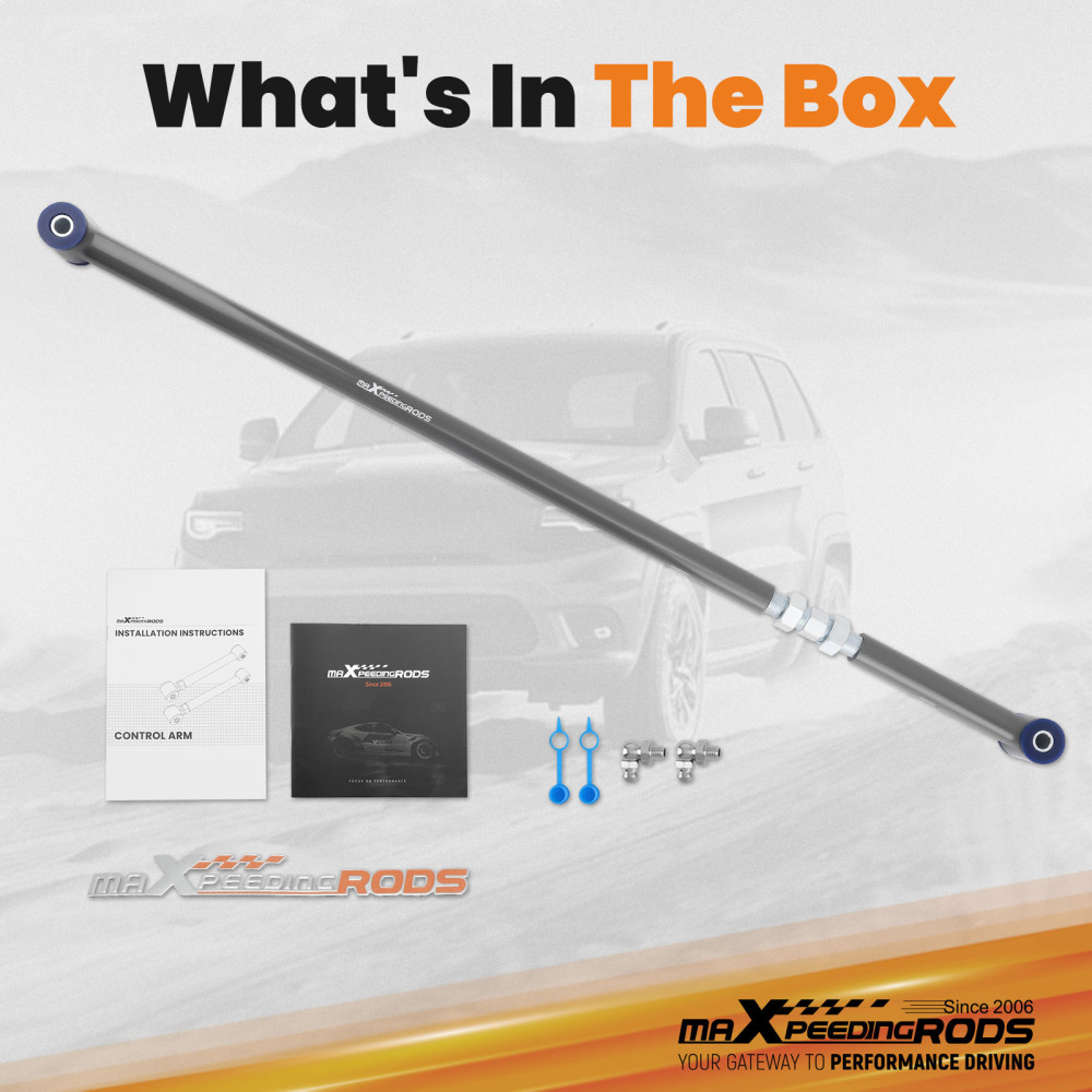 Adjustable compatible for Panhard Track Bar w/Poly Bushings For 05-14 compatible for Ford Mustang 2-Door Gray