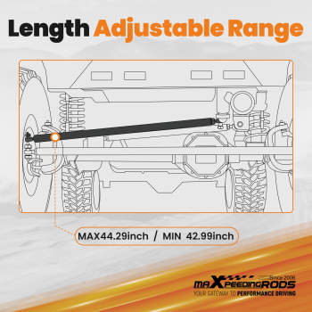 Adjustable Heavy Duty Drag Link Steering Arm Track Rod compatible for Nissan GU Y61 1997-12