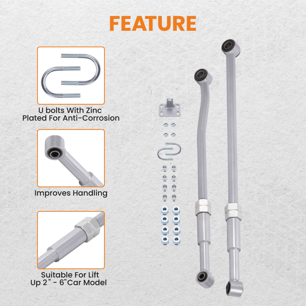 Tiges compatible pour Panhard réglables avant et arrière compatible pour Nissan Patrol GQ GU Y60 Y61 4WD