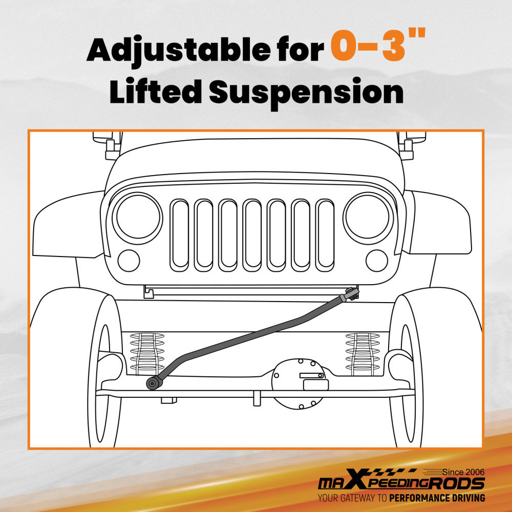 Adjustable Track Bar Compatible for Dodge Ram 2500 3500 2003-2012 with 4 - 6 inch Lift suspension arms