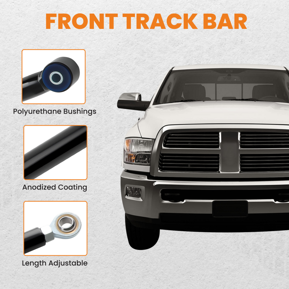 Adjustable Track Bar Compatible for Dodge Ram 2500 3500 2003-2012 with 4 - 6 inch Lift suspension arms