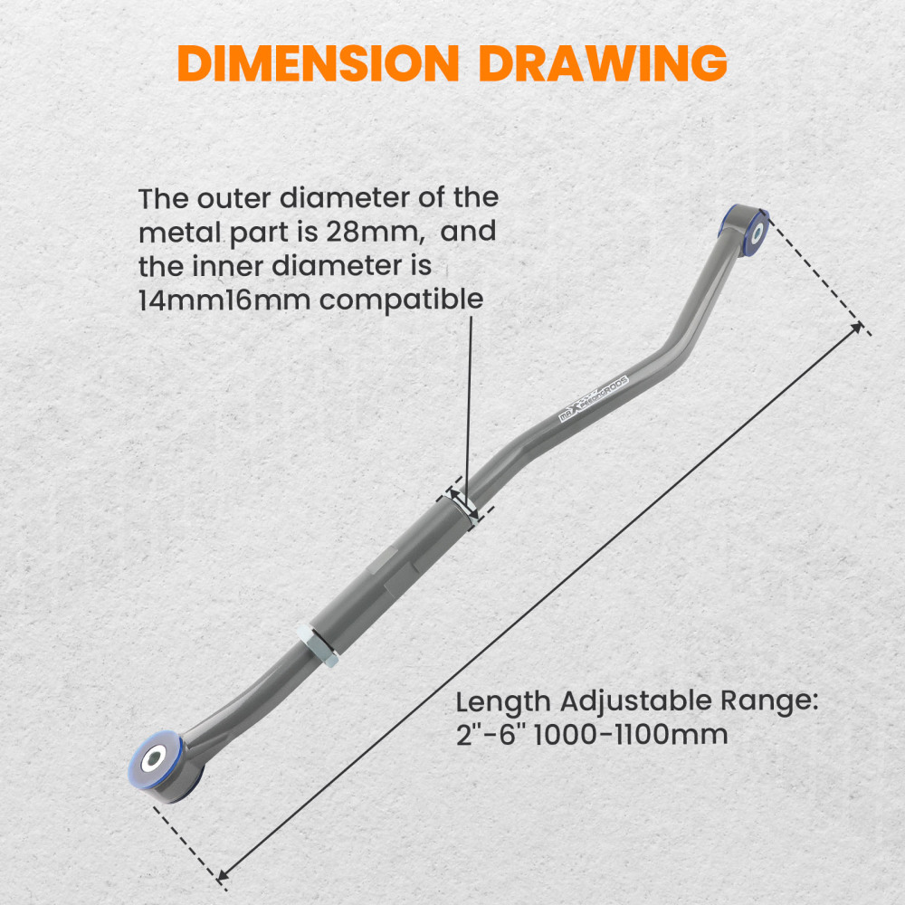 Adjustable Ttrack Bar Compatible For DODGE RAM 2500 3500 2003-2013 2WD4WD 