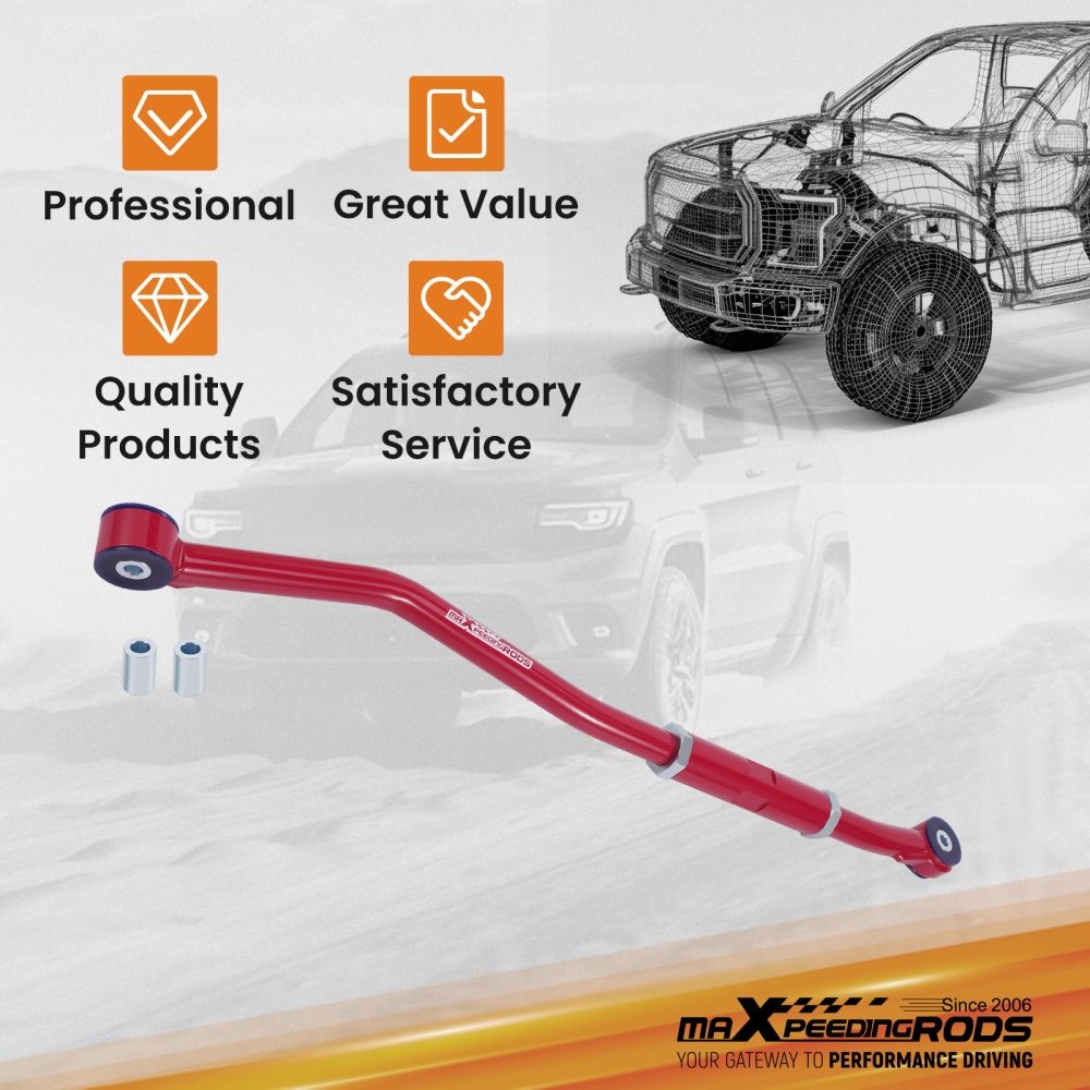 Compatible for Dodge Ram 2003-13 2500 3500 HD Front Adjustable Track Bar Rod 0-3 Inch Lift suspension arms