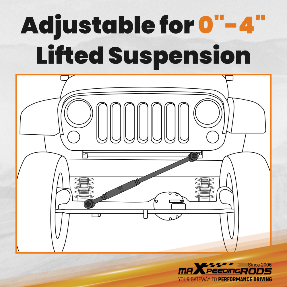 Compatible for Dodge RAM 3500 4X4 4WD ONLY Adjustable Track Bar 0-4 inch Lift Kit 1994-2002 suspension arms