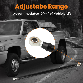 Barre compatible pour Panhard de chenille réglable pour ascenseur de 0 à 4 pour 94-02 compatible pour Dodge Ram 1500 2500 3500