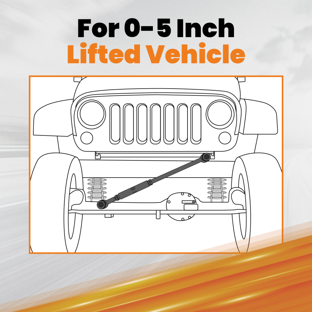 Forged Front Rear Adjustable 0-5in Suspension Track Bar for 14-2023 4WD compatible for Ram 2500