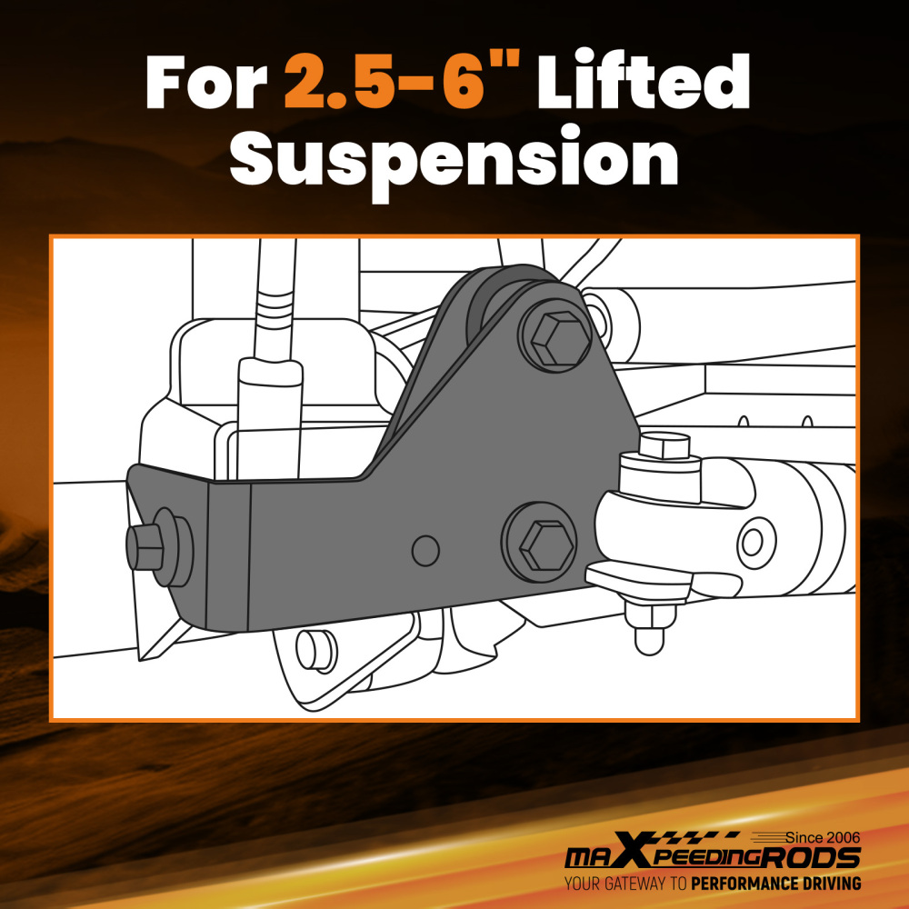 Track Bar Drop Bracket 2-6 Lift Compatible for Dodge Ram 2500 3500 2003-2008 4WD 4X4