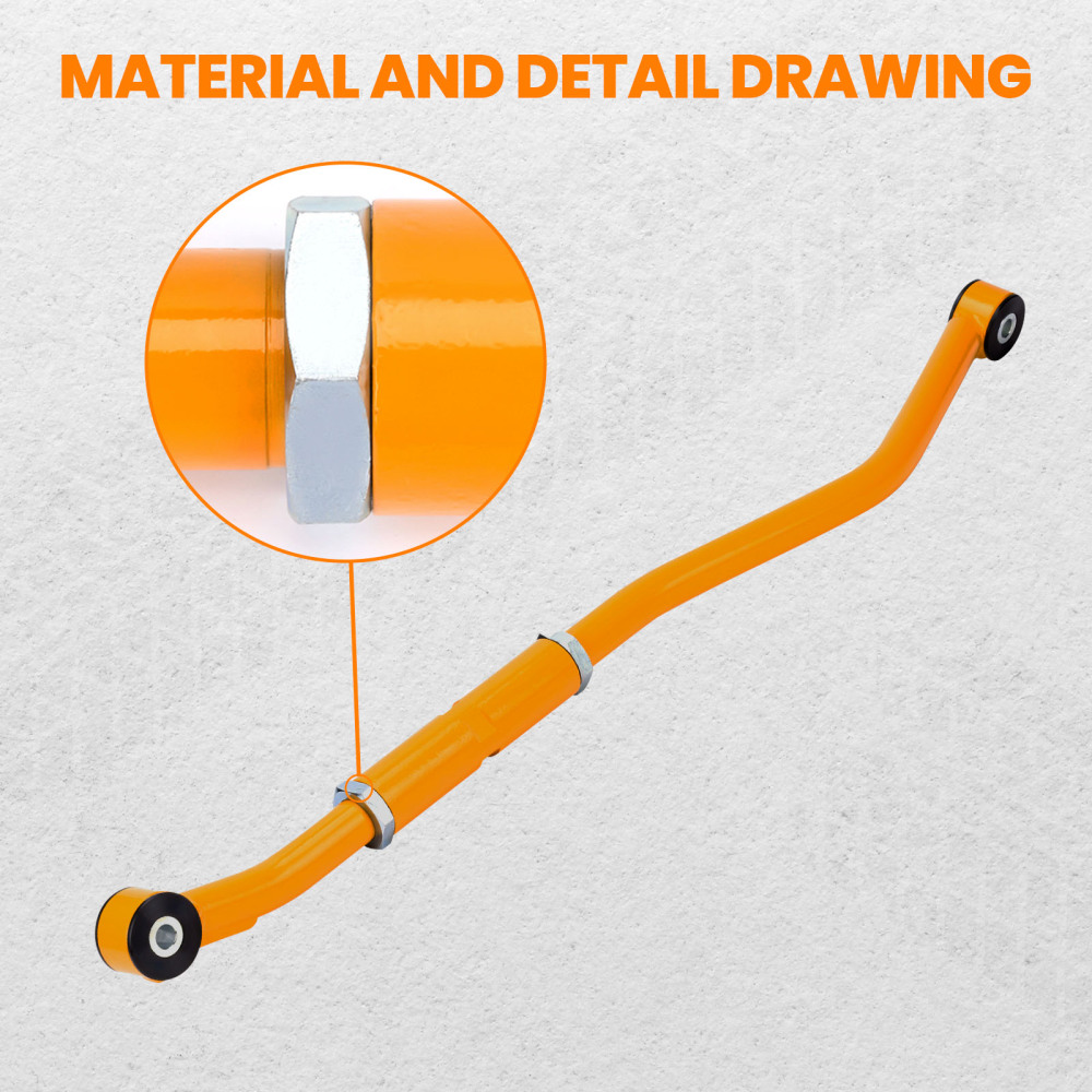 Compatible for Dodge Ram 2003-2013 2500 3500 HD Adjustable Track Bar Arm 0 inch-3 inch Lift Gold suspension arms