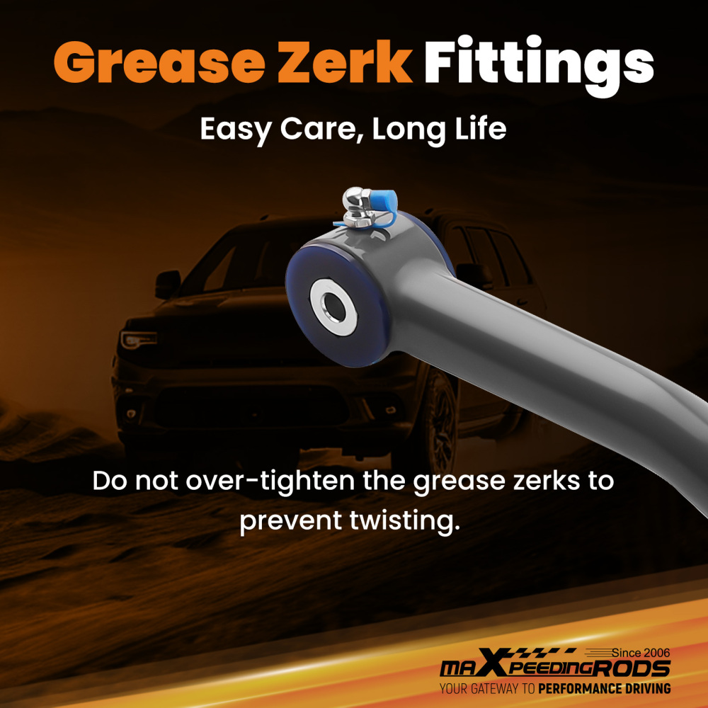 Adjustable Front Upper Control Arms Track Bar 1.5-4.5for 97-06 Jeep Wrangler