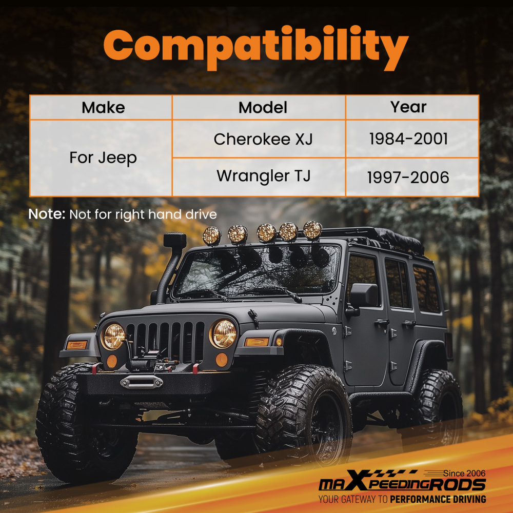 Adjustable Front Upper Control Arms Track Bar 1.5-4.5for 97-06 Jeep Wrangler