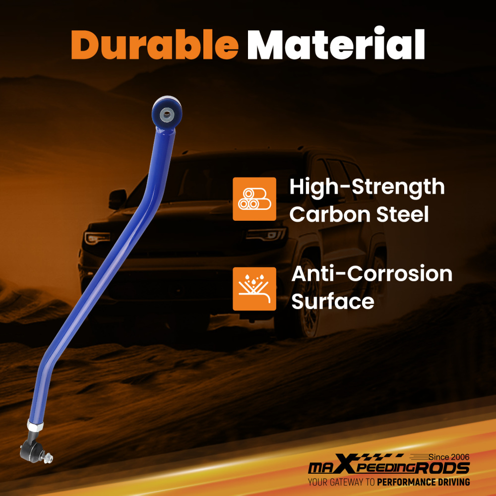 Front Adjustable Track Bar 1997-2006 Compatible for Jeep Wrangler TJ / 84-01 Compatible for Cherokee XJ suspension arms