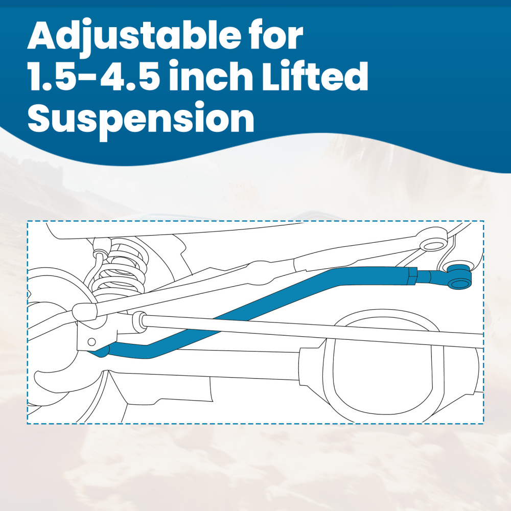 Ajustement compatible pour Jeep Wrangler TJ Track Bar 1997-2006 Support de bras avant réglable