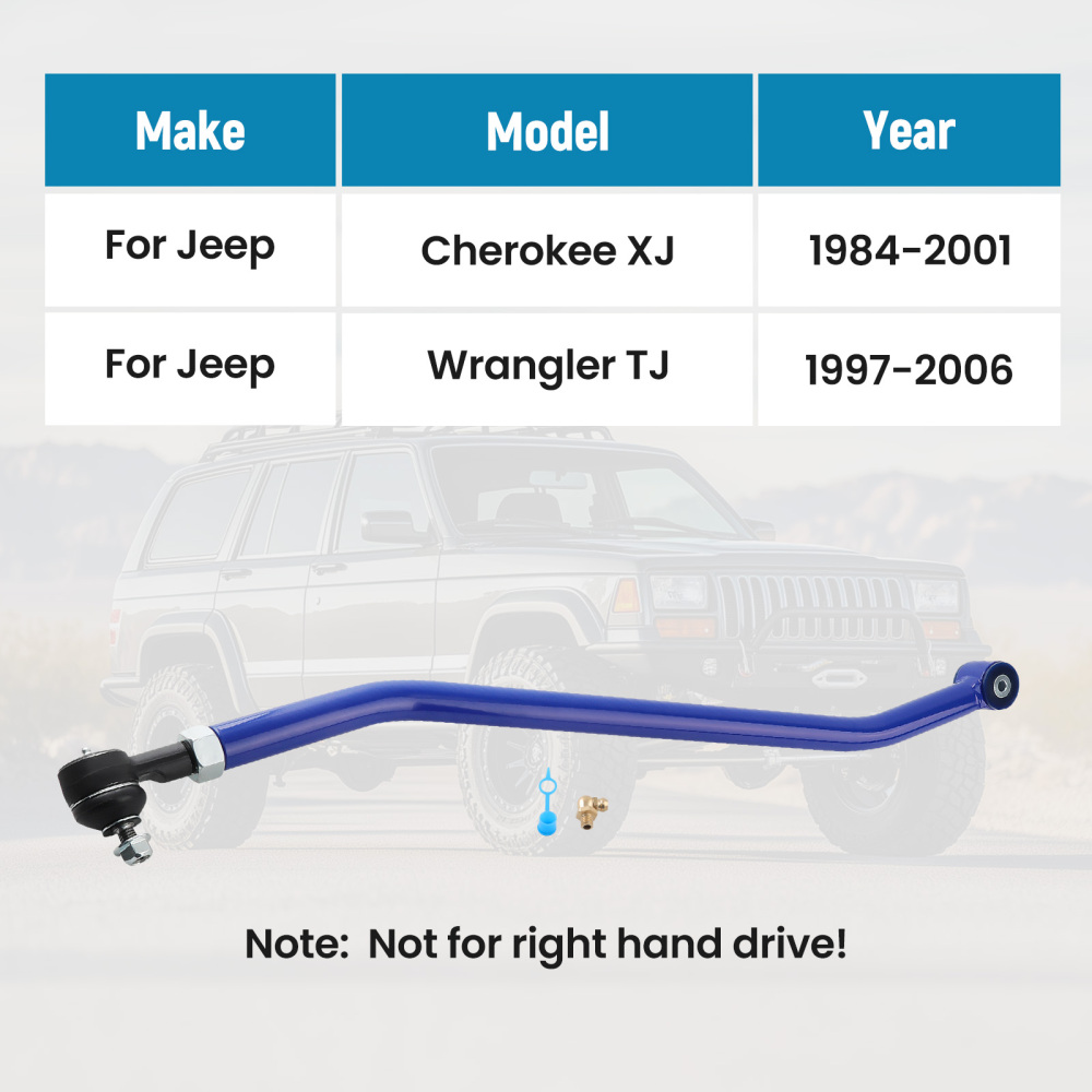 Ajustement compatible pour Jeep Wrangler TJ Track Bar 1997-2006 Support de bras avant réglable