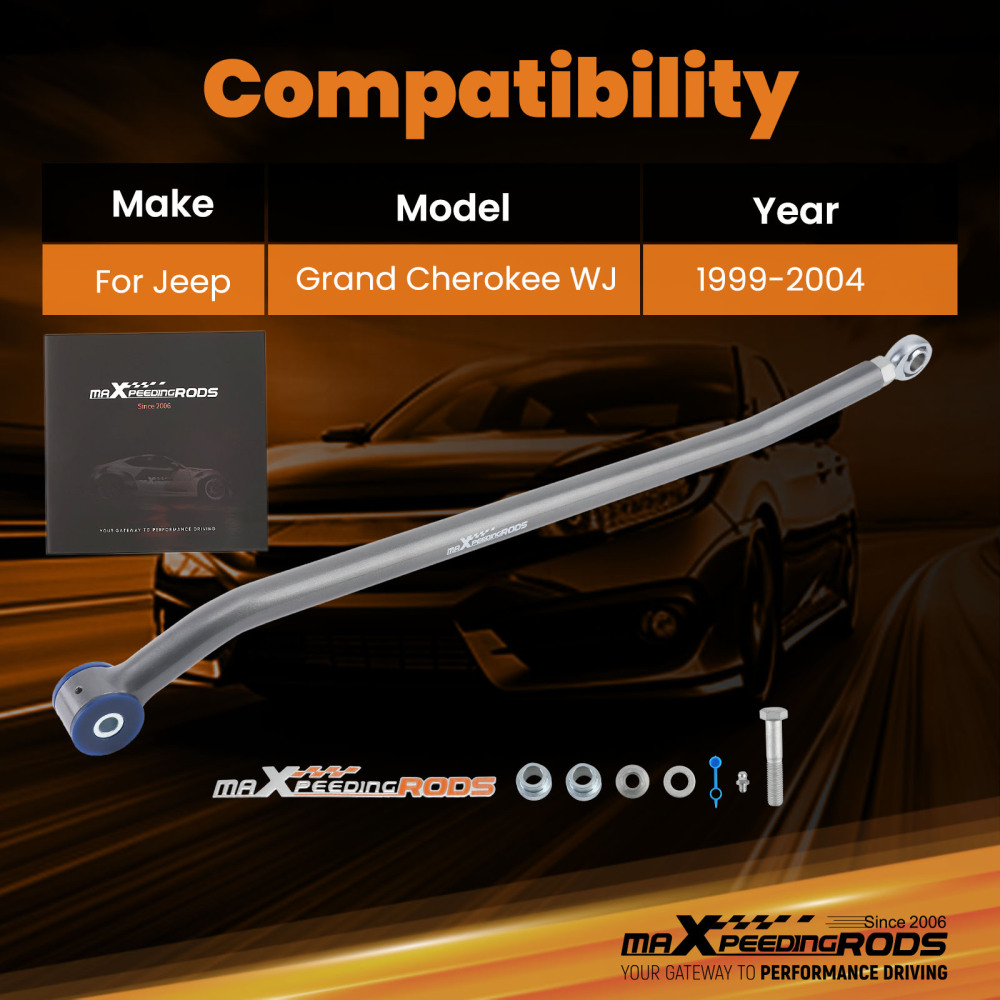 Front Adjustable Track Bar for 1999 2000 2001 2002-2004 compatible for Jeep Grand Cherokee WJ