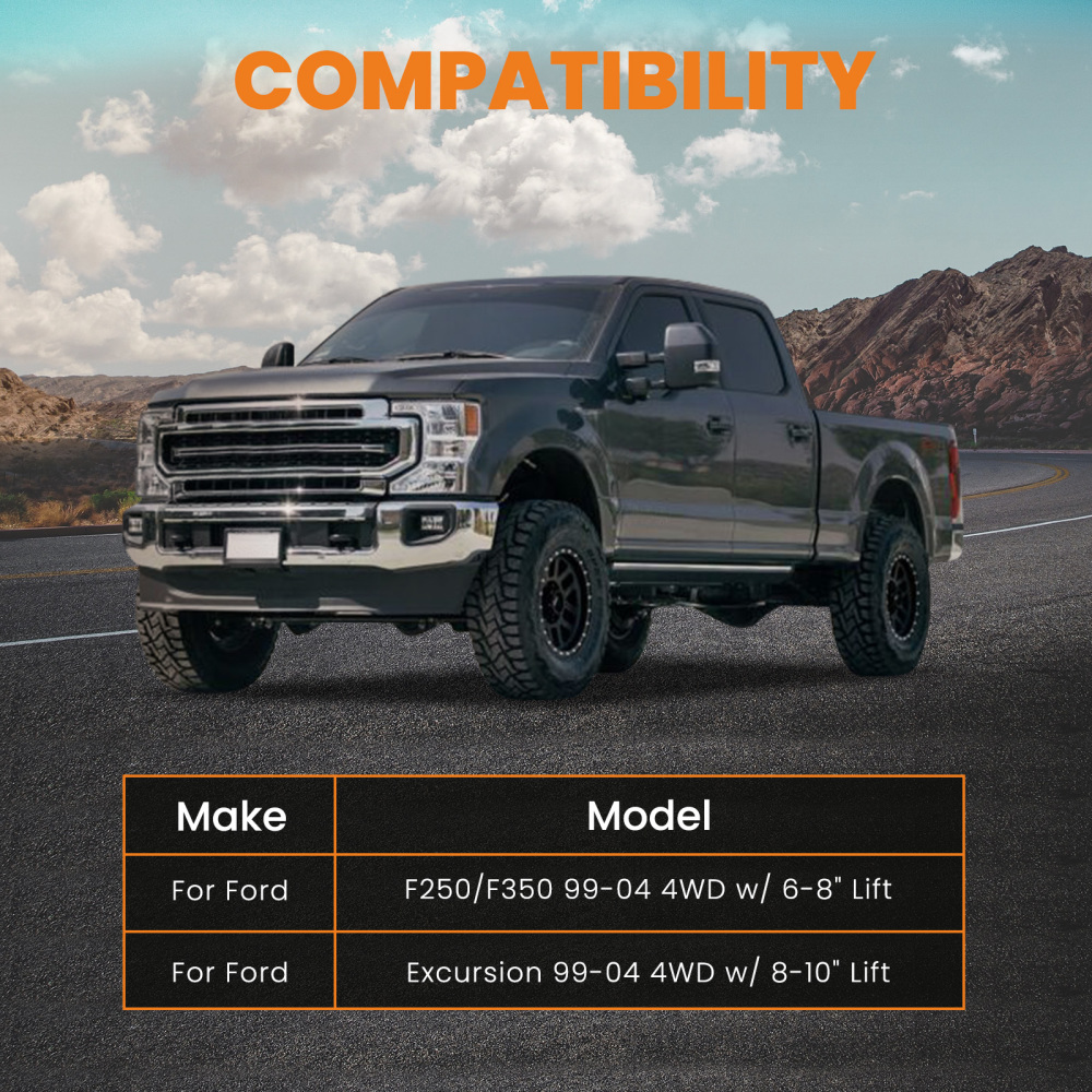 Front Upper Track Bar Drop Bracket compatible for Ford F250/F350 1999-2004 4WD w/ 6-8 Lift suspension arms