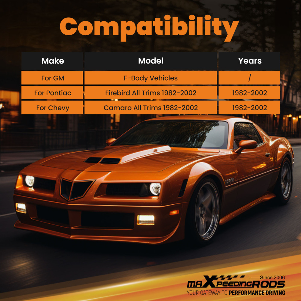 Rear Tubular Trailing Arm + Compatible for Panhard Bar compatible for F-Body compatible for Chevrolet Camaro 82-02