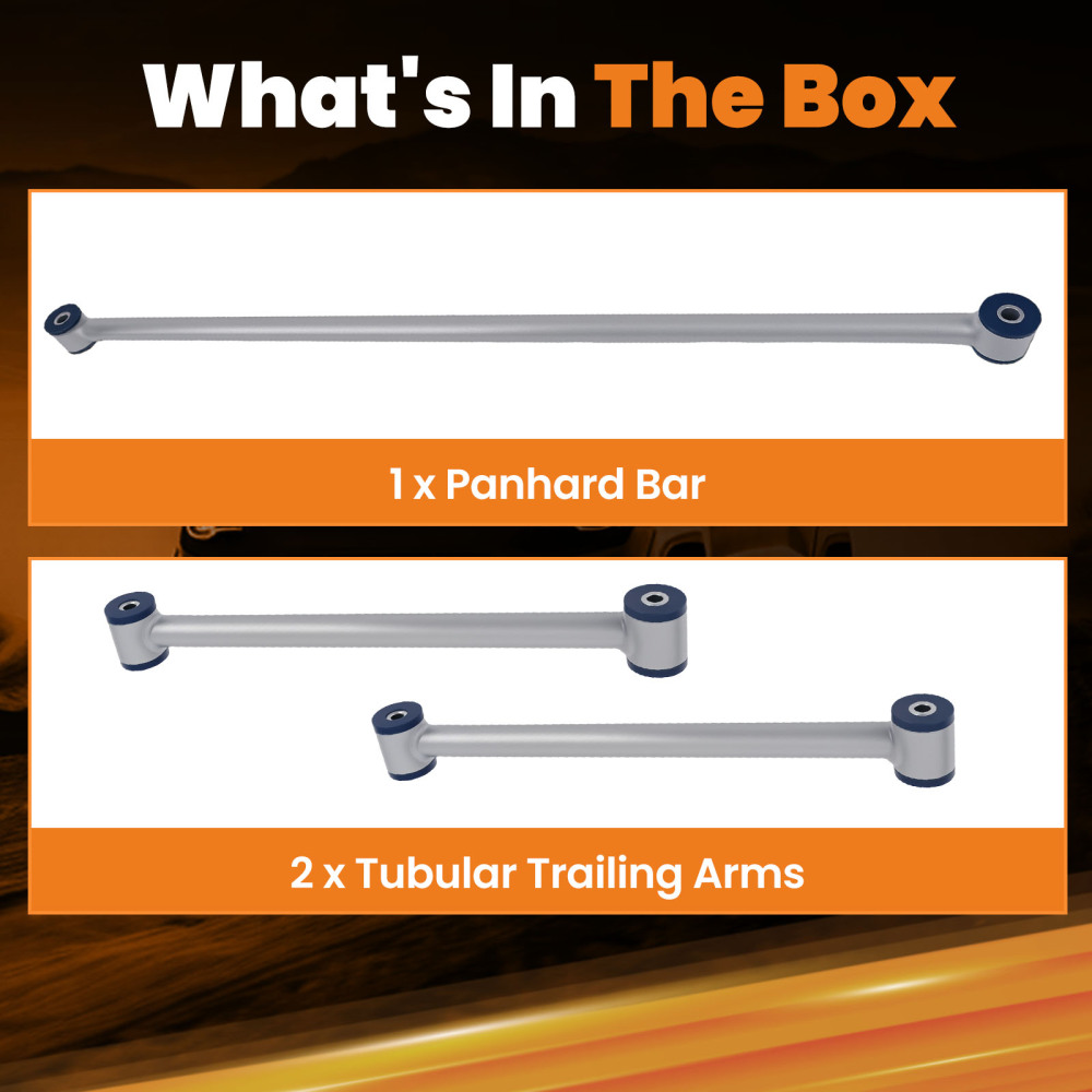 Rear Tubular Trailing Arm + Compatible for Panhard Bar compatible for F-Body compatible for Chevrolet Camaro 82-02