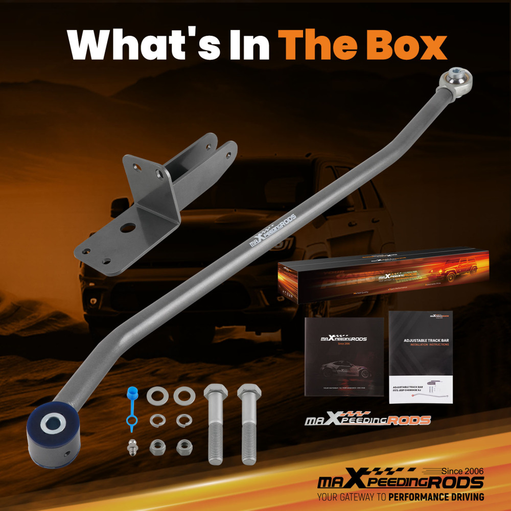 BARRA DE ORUGA AJUSTABLE CON SOPORTE 4-6.5 compatible para JEEP CHEROKEE XJ 84-01 2/4WD