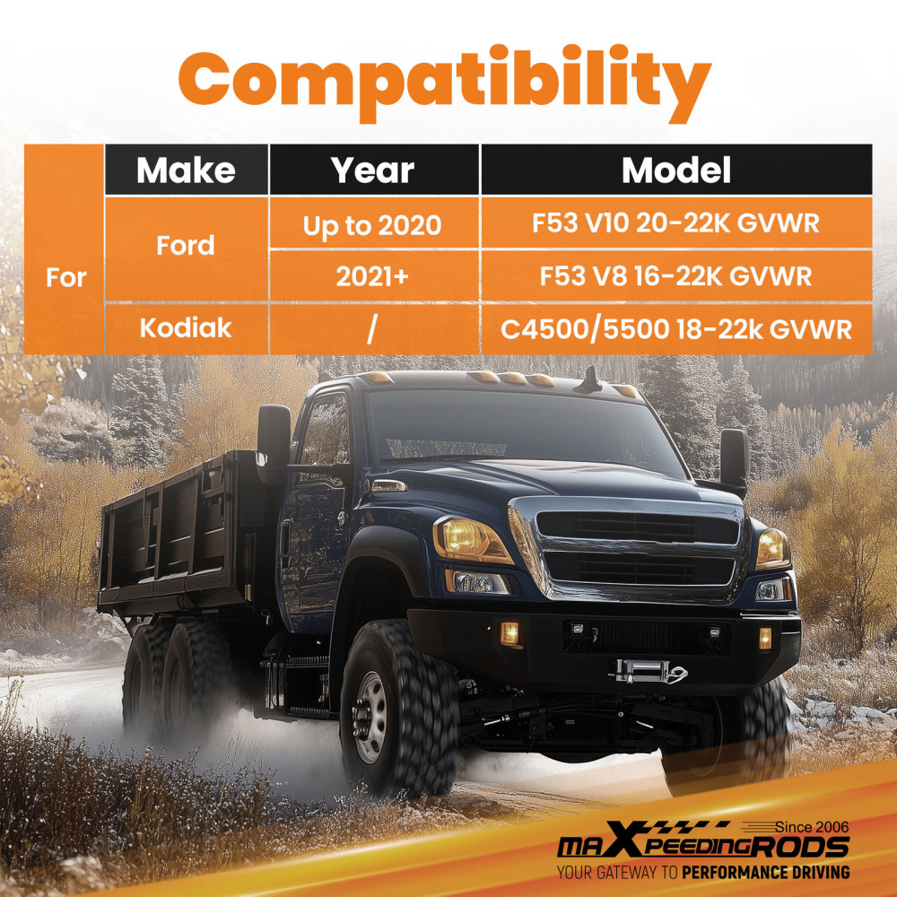 Rear Trac Bar Adjustable Track Bar compatible for Ford F53 V8 V10Kodiak C4500/5500 GVWR