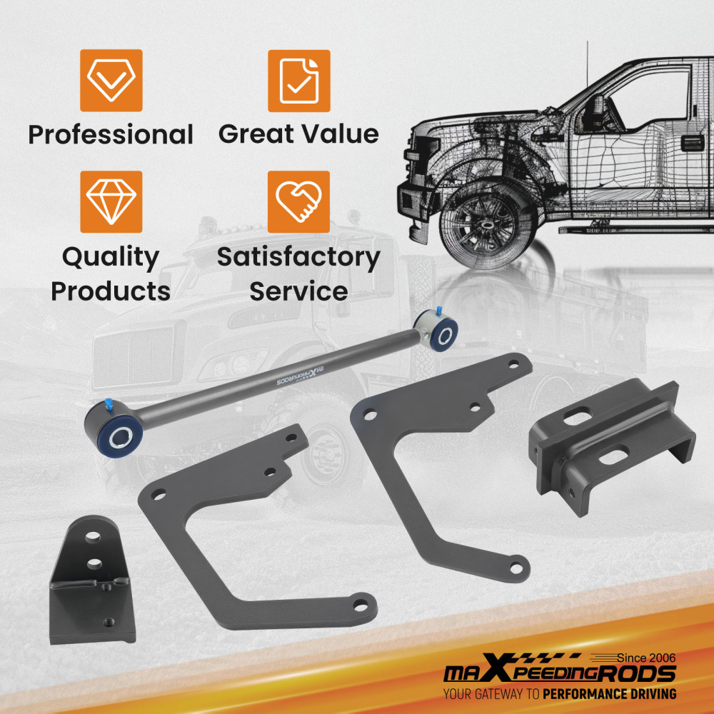 Rear Trac Bar Adjustable Track Bar compatible for Ford F53 V8 V10Kodiak C4500/5500 GVWR