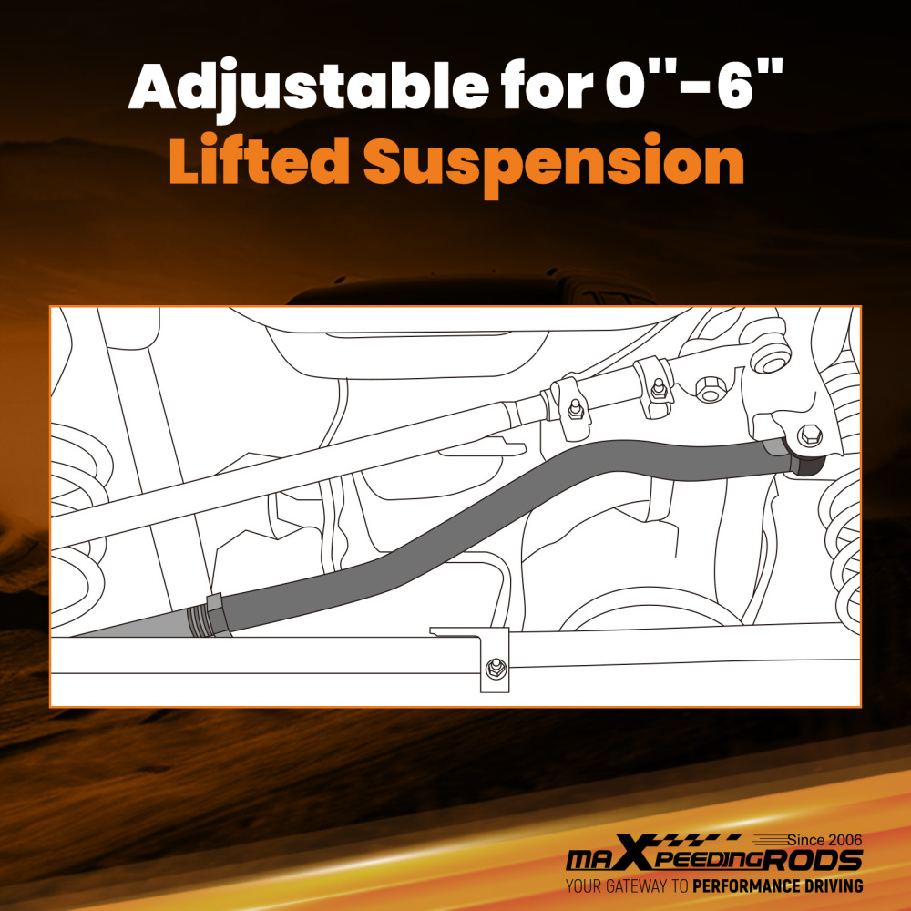 BARRA POSTERIORE REGOLABILE 0-6 DI SOLLEVAMENTO FOR 2007-2018 compatibile per JEEP WRANGLER JK