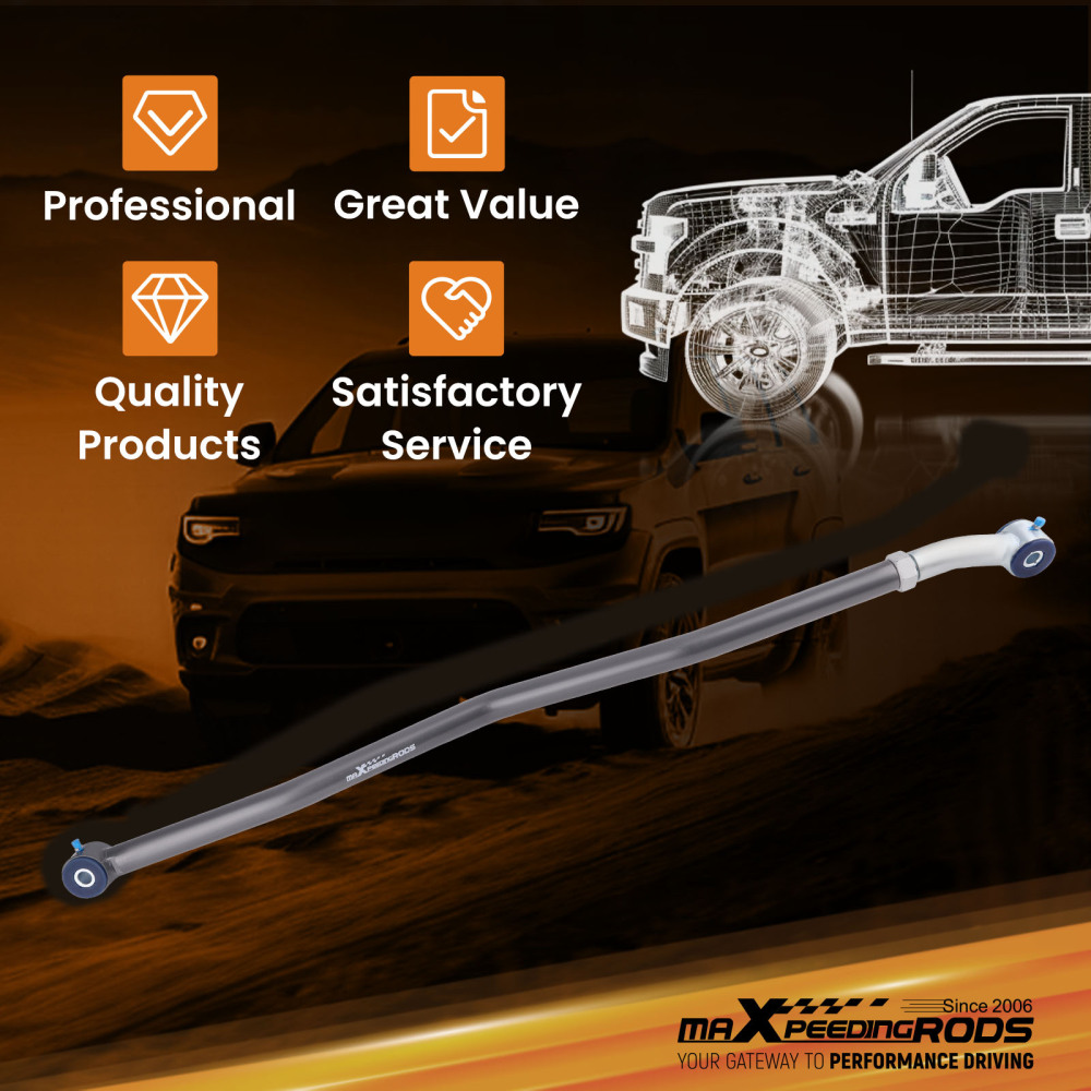 BARRA POSTERIORE REGOLABILE 0-6 DI SOLLEVAMENTO FOR 2007-2018 compatibile per JEEP WRANGLER JK