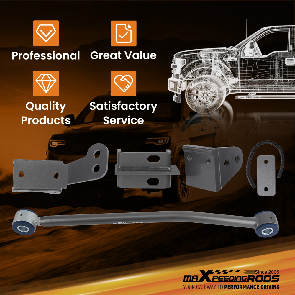 Rear Track Bar compatible for Ford F53 V10 16-19.5K GVWR,SS400 Adjustable Trac Bar