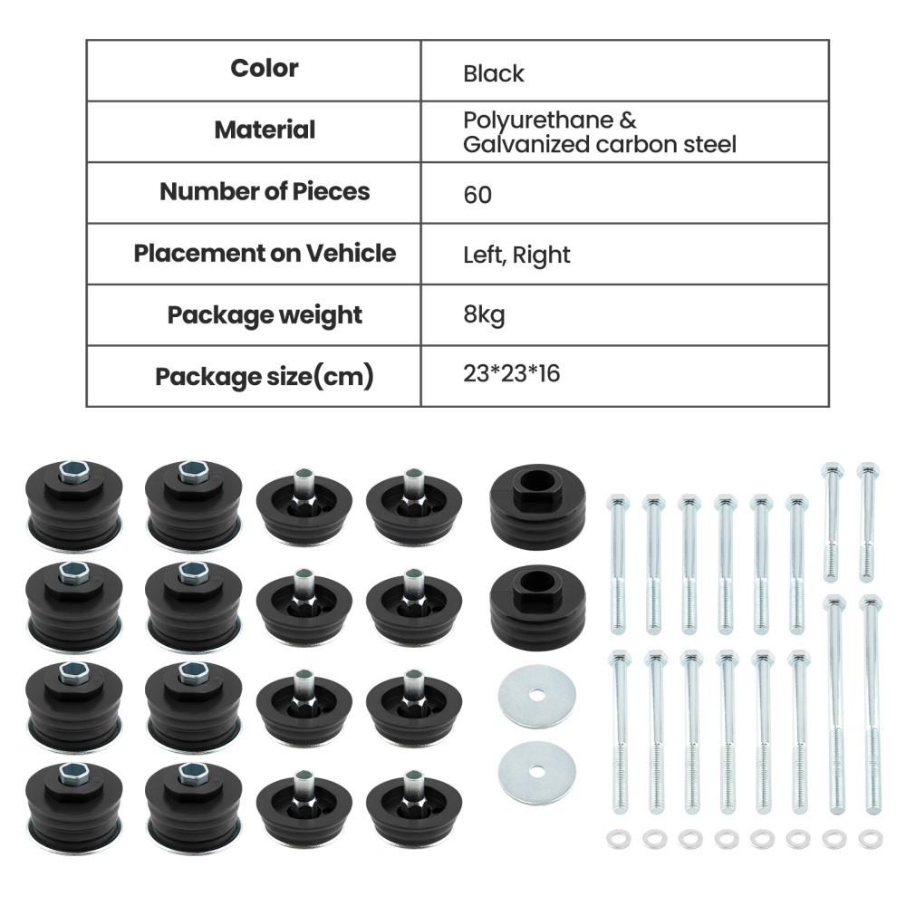 Body Cabs Mount Kit LHRH compatible for Ford F250 F350 compatible for Super Duty 2008-16 2WD 4WD