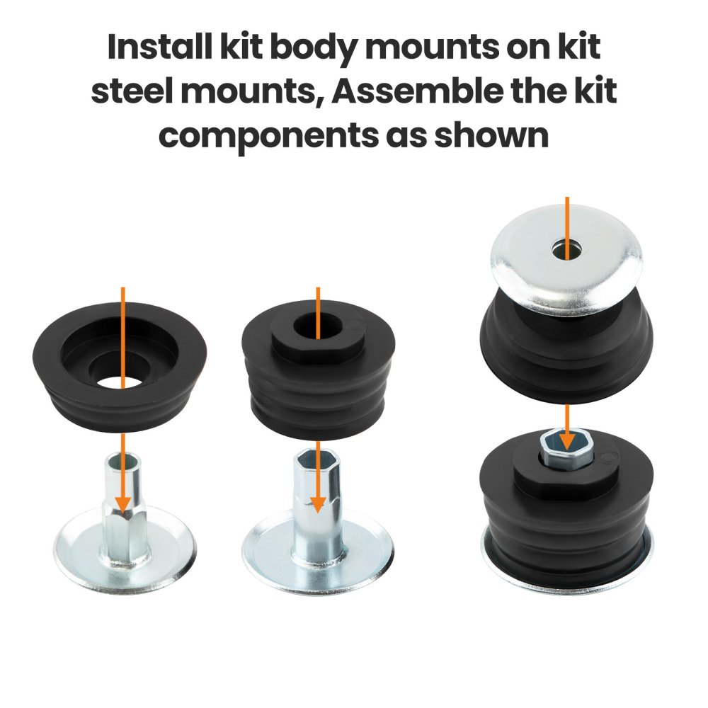 Body Cabs Mount Kit LHRH compatible for Ford F250 F350 compatible for Super Duty 2008-16 2WD 4WD