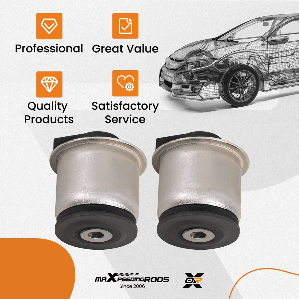 REAR AXLE SUBFRAME TRAILING ARMS BUSHES x2 compatible for VAUXHALL ASTRA H ZAFIRA B 0402952