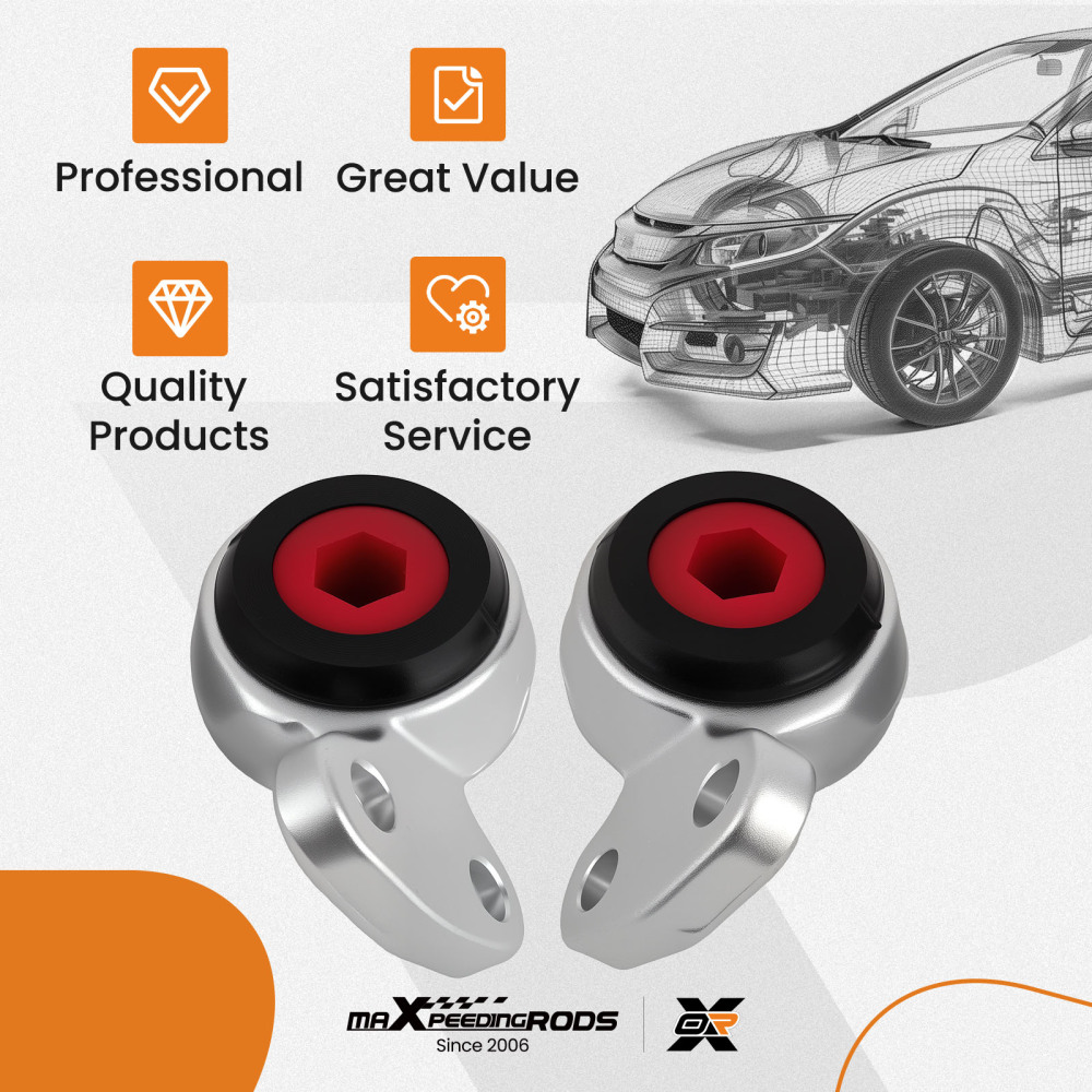 Compatible for BMW E46 E85 325i 330i Z4 ADK Heavy Duty Pair Front Control Arm Bushings suspension arms